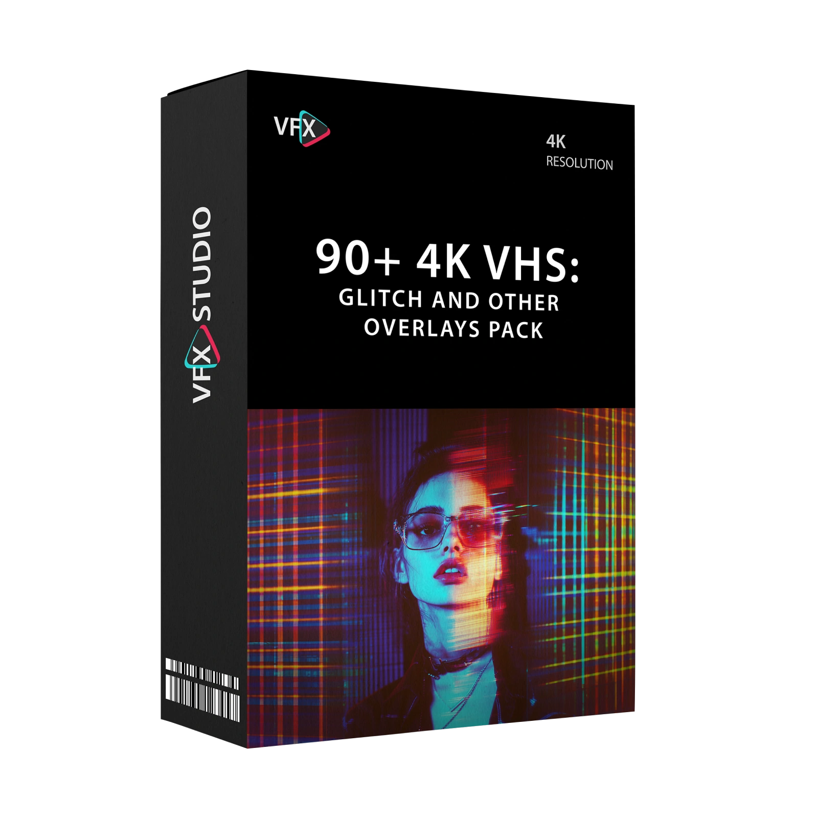 90+ 4k VHS: Glitch and Other Overlays Pack