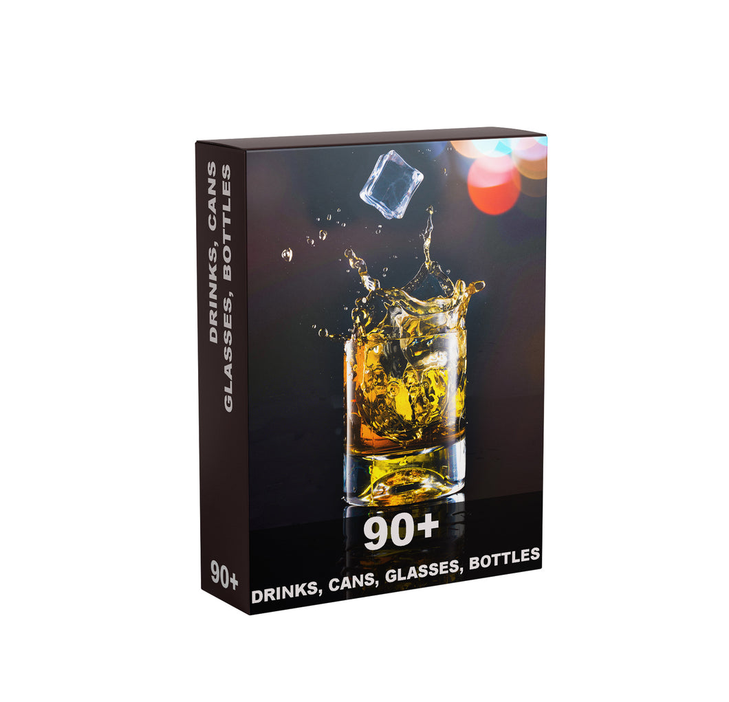 Drinks, cans, bottles and glasses Cinematic Sounds Pack 90 sfx